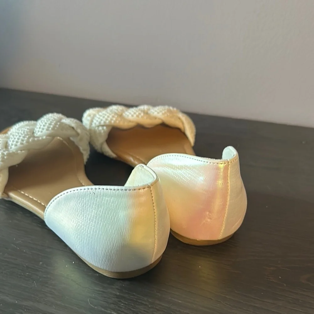 White Braided Sandals
